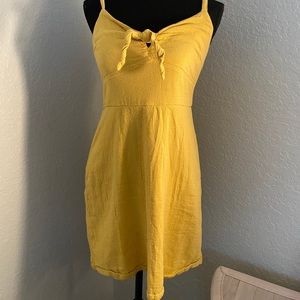 Yellow Hollister Front Knot Dress
